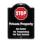 Signmission Designer Series-Private Property No Outlet No Trespassing Or Turn Around With, 24" H, BW-1824-9917 A-DES-BW-1824-9917 - alternate 1